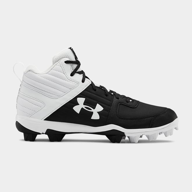 Under Armour Leadoff Mid RM - Panske Baseballová Obuv - Čierne/Biele